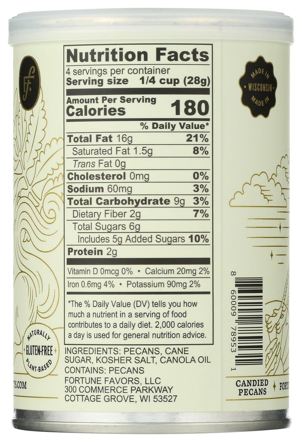 Fortune Favors Candied Pecans salty-sweet glaze, great as a topping or snack.