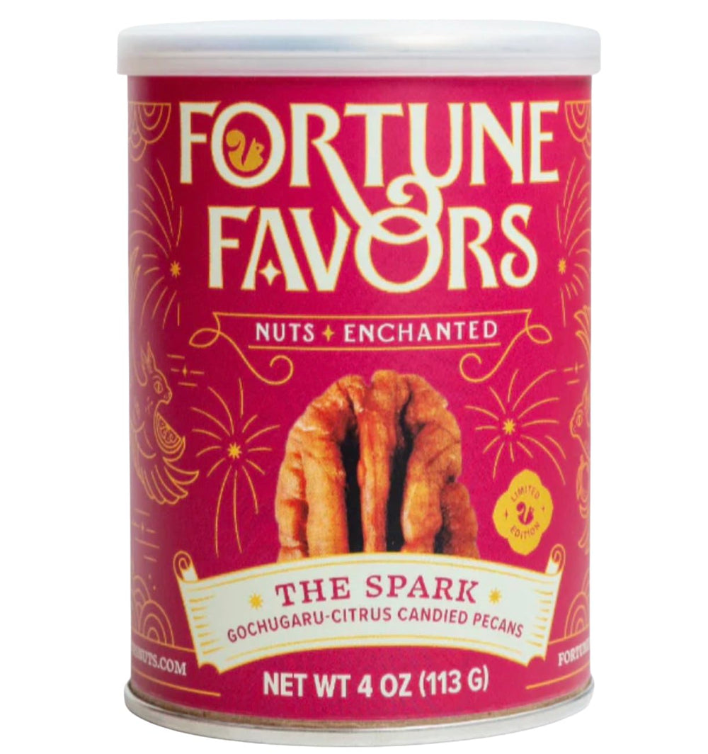 Fortune Favors Candied Pecans Spark Pack, perfect for on-the-go snacking