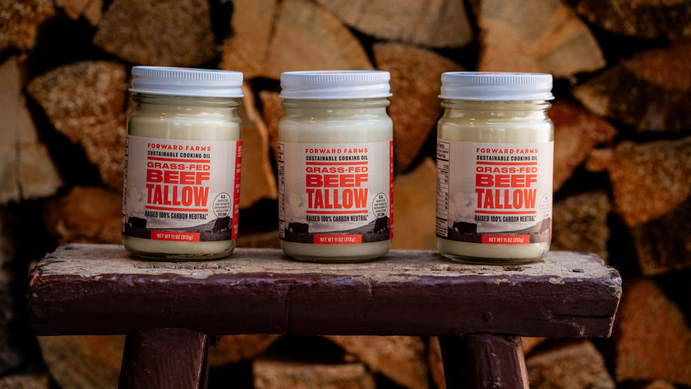 Forward Farms roasted vegetables with tallow for crisp-tender textures.