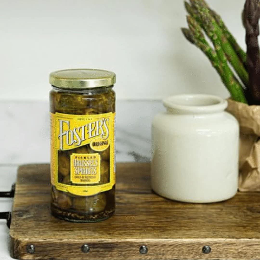 Foster's appetizer plate features pickled sprouts for entertaining.
