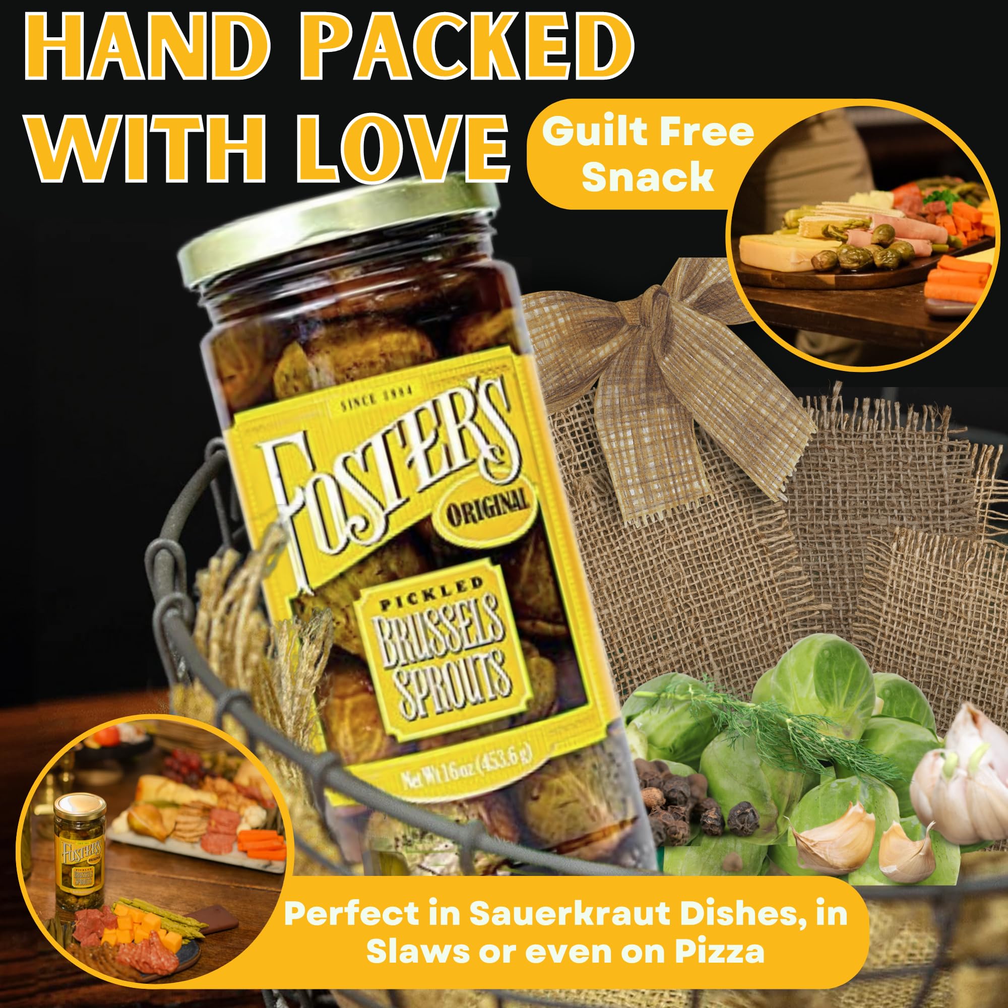 Foster's vegan-friendly pickled sprouts appeal to plant-based eaters.