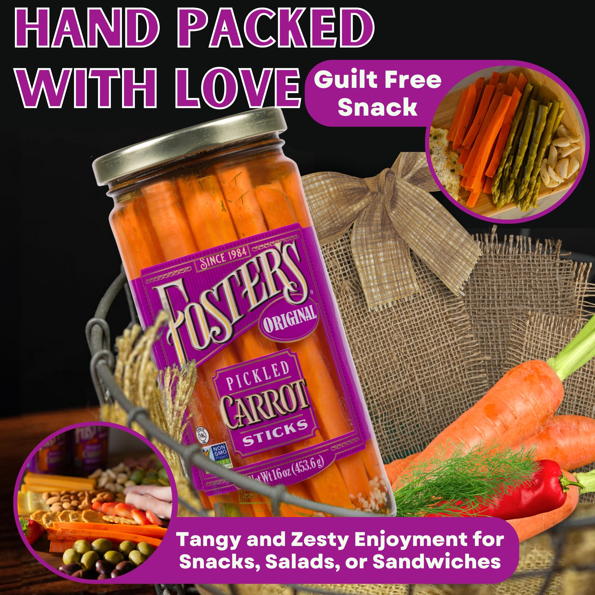 foster's pickled carrots gluten-free label, a safe gluten-free option.