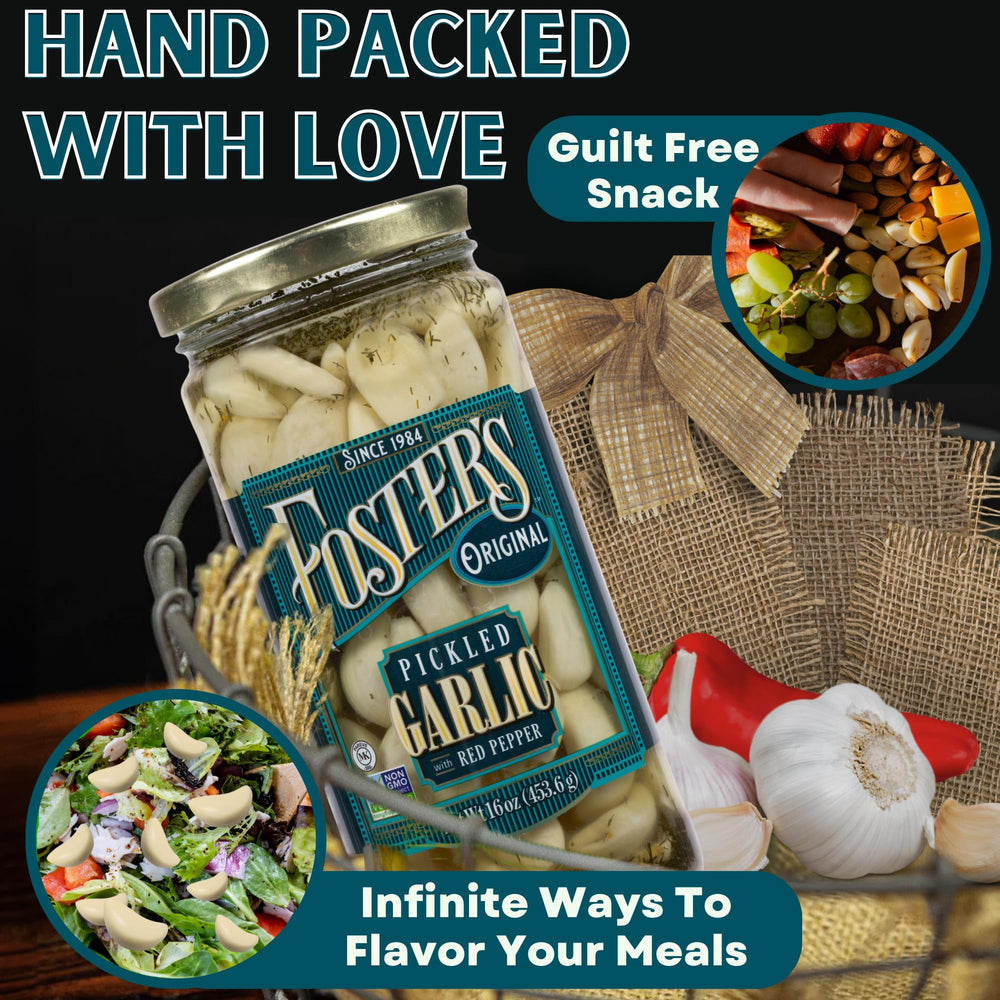 Foster's pickled garlic cloves as salad topping adds zing without extra calories