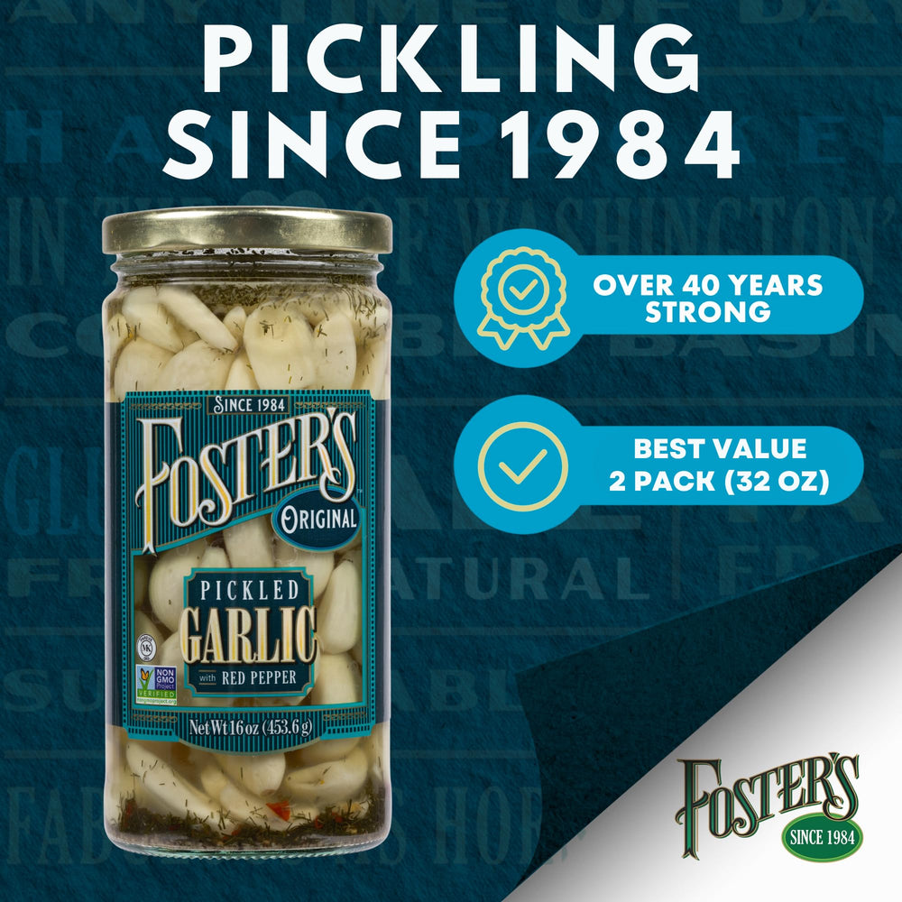 Foster's pickled garlic cloves serving on charcuterie board emphasizes versatile appetizers