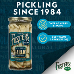 Foster's pickled garlic cloves serving on charcuterie board emphasizes versatile appetizers