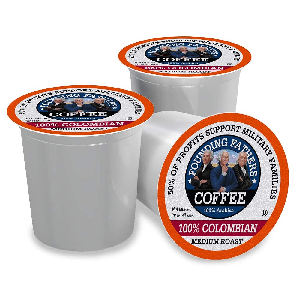Founding Fathers coffee aroma rising as the cup pours, inviting a comforting morning ritual.