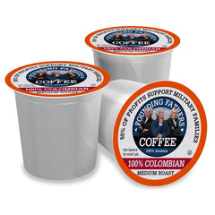 Founding Fathers coffee aroma rising as the cup pours, inviting a comforting morning ritual.