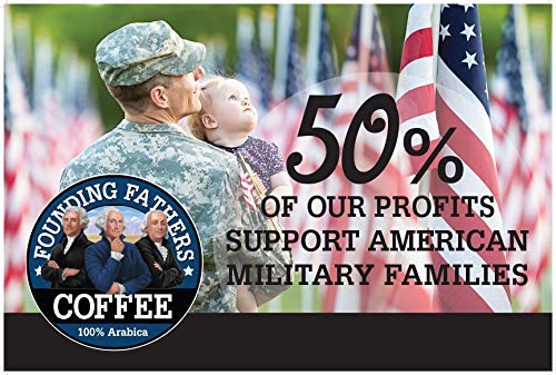 Founding Fathers Coffee box packaging for 80-count sleeves, ideal for home or office use.