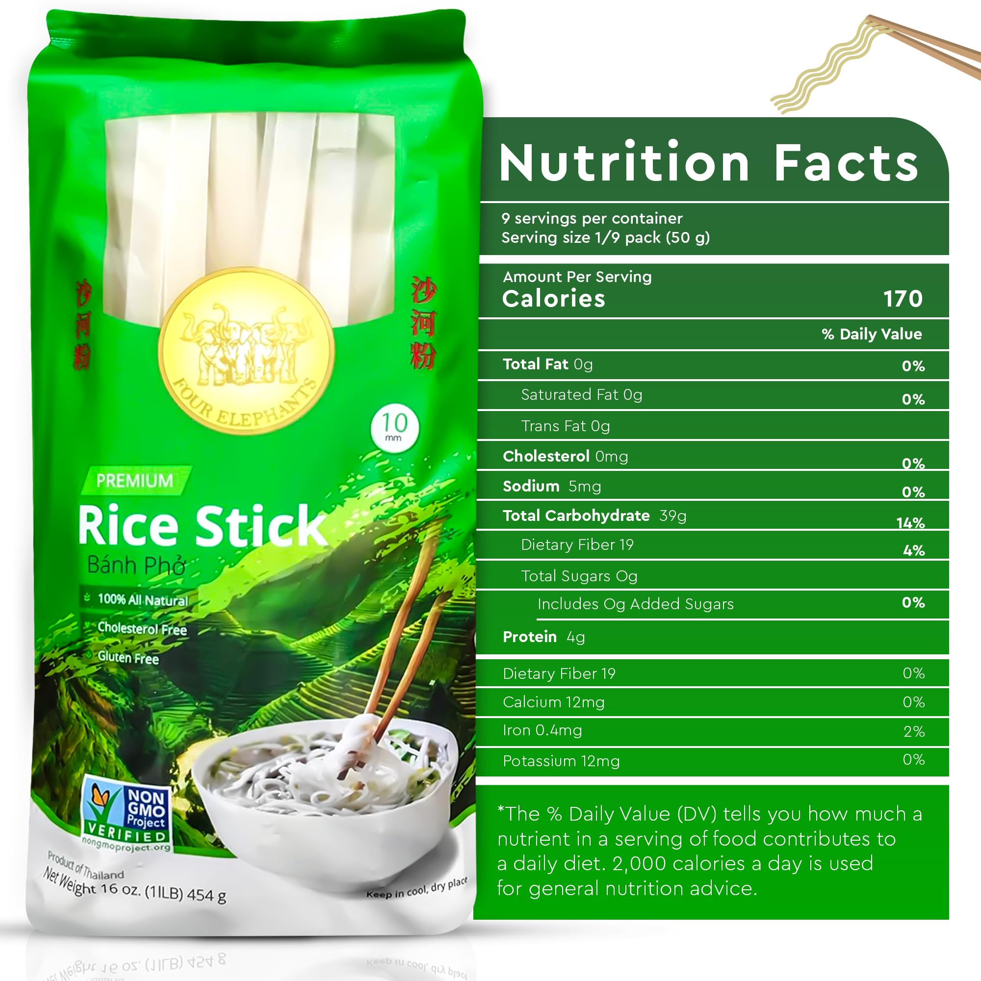 Four Elephants family-tradition packaging highlights authentic noodle brand