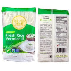 Four Elephants rice vermicelli pack 3x14oz ready for authentic meals.