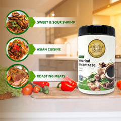 Tamarind glaze from Four Elephants on roasted meat for a glossy finish.