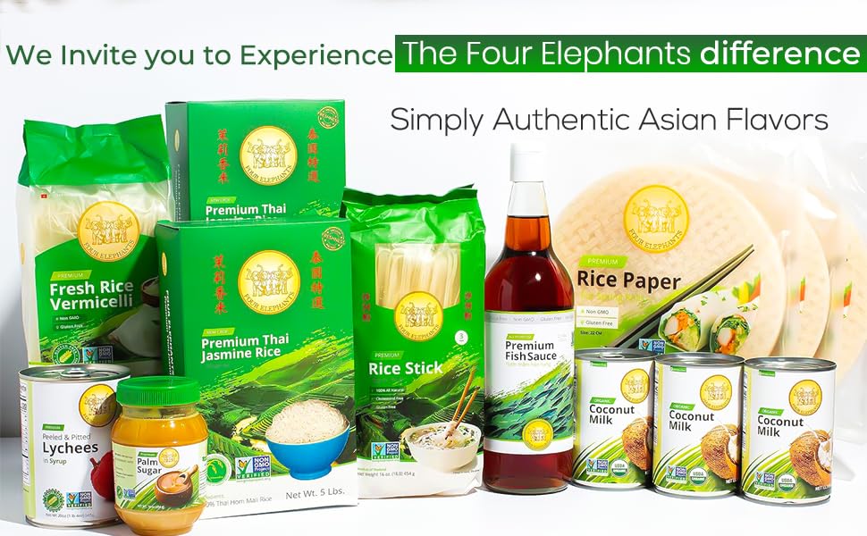 Thai Hom Mali government seal on Four Elephants packaging reinforces authenticity.