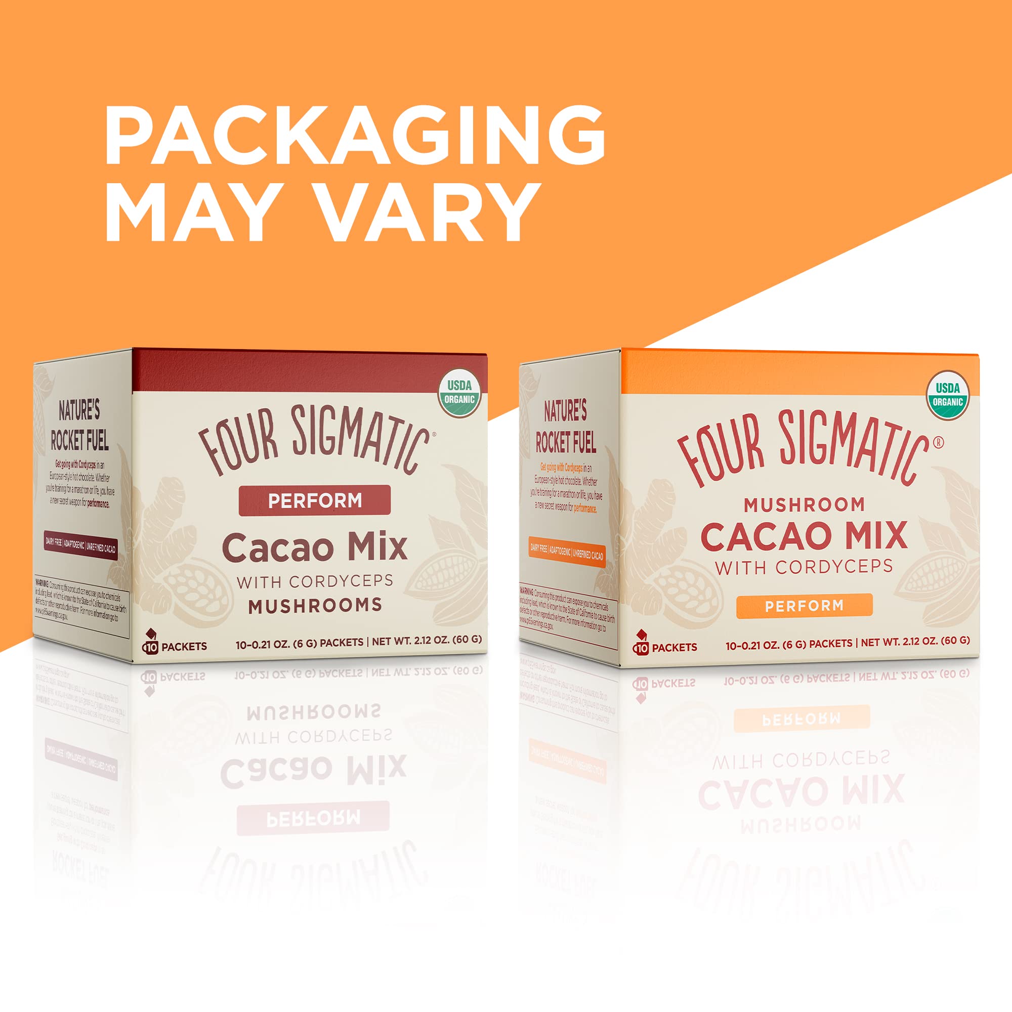 Four Sigmatic Boost Mushroom Cacao organic cacao powder highlights antioxidants.