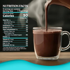 Four Sigmatic Calm cocoa brew in a mug ready for a soothing night routine