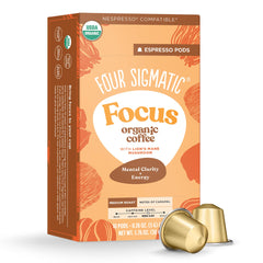 Four Sigmatic Focus Coffee Pods for Nespresso Original brew a smooth medium espresso with added focus.