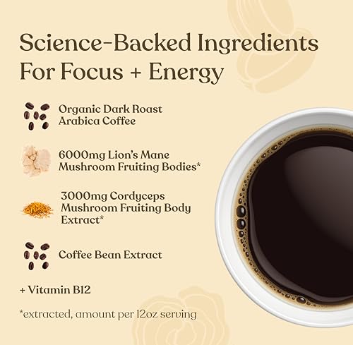 Cordyceps boost in Focus Max coffee for steady energy