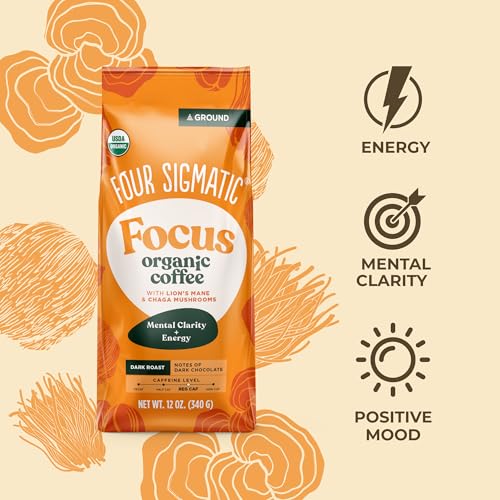 Single-origin Honduran Four Sigmatic Focus Coffee for smooth, low-acid flavor