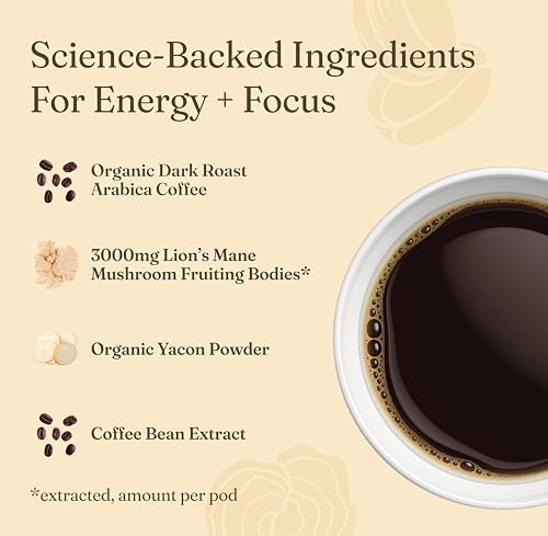 Lion's Mane mushroom in Four Sigmatic blend for sharper focus.