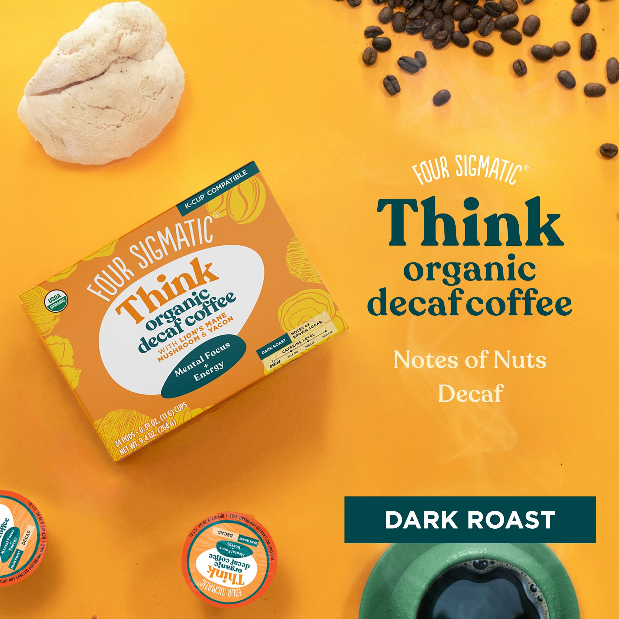 K-Cup opening and coffee pouring into mug for a quick morning ritual