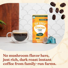 Four Sigmatic Lion's Mane extract in coffee for improved focus.