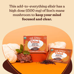 Four Sigmatic Lion's Mane powder scoop shows easy mixing into coffee or smoothies