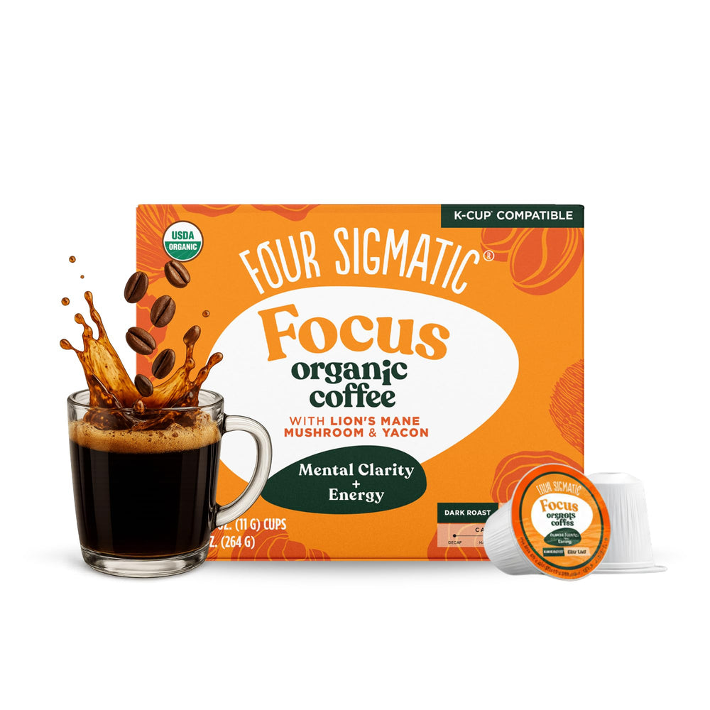 Four Sigmatic Mushroom Coffee K-Cups full-bodied pour supports morning focus.