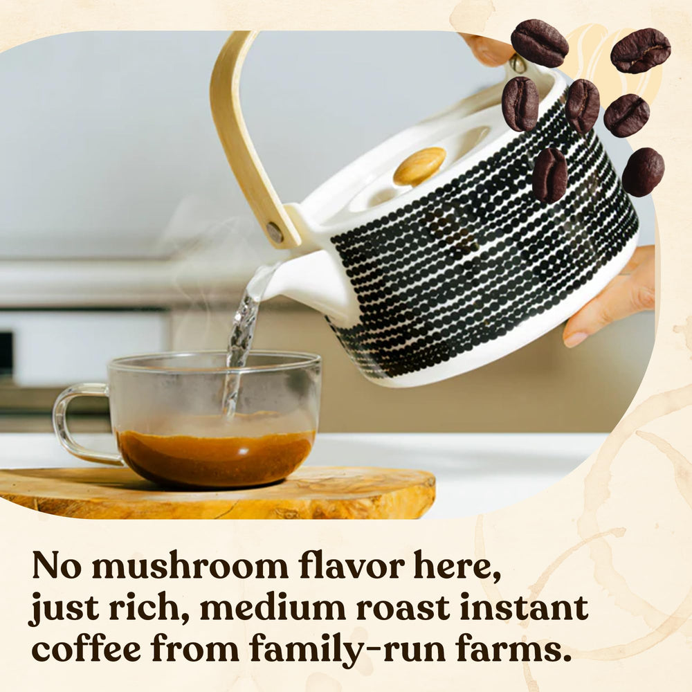 Four Sigmatic chaga-bottle highlights antioxidant-rich Chaga for immune support.