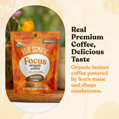 Four Sigmatic Organic Mushroom Coffee lion-s-mane-serving illustrates nootropic potential with Lion's Mane in every cup.