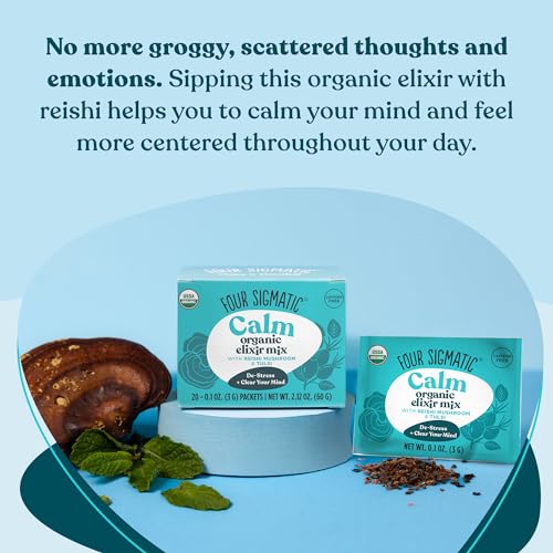 Four Sigmatic Reishi Elixir ready-to-drink cup with mint and rose hips aroma.