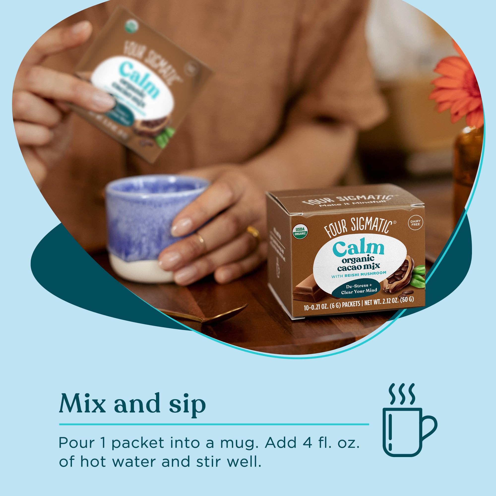 Scented cinnamon and cardamom blends with cacao for comforting warmth.
