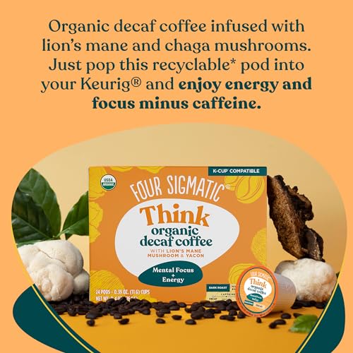 Four Sigmatic Yacon root prebiotics near the cup for gut-friendly sipping