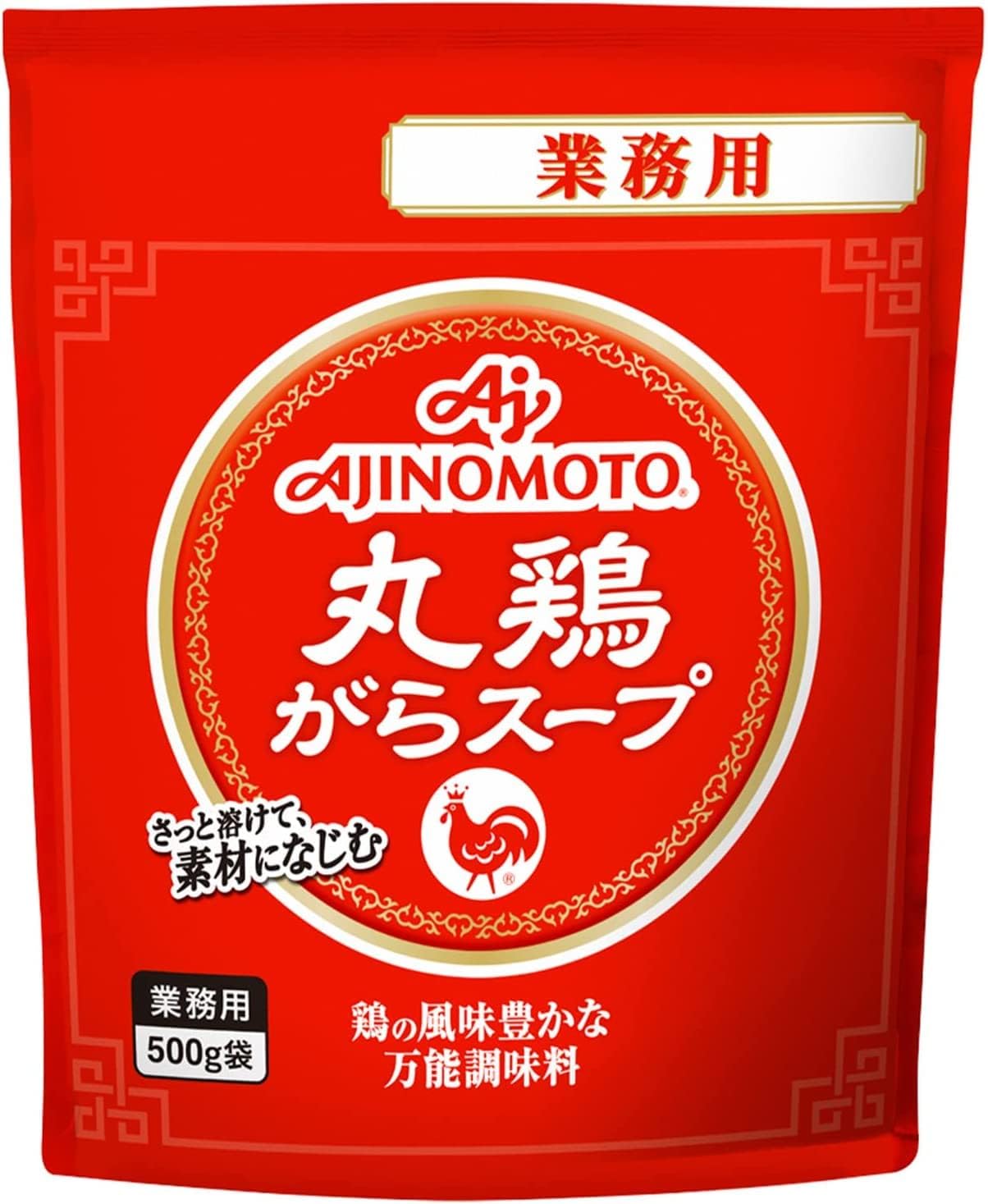 FOXCUP Ajinomoto Chicken Stock 500g packaging front for quick flavor boost.