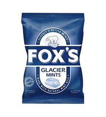 Fox's Glacier Mints 200g bag front view showing classic mint flavor and packaging benefits