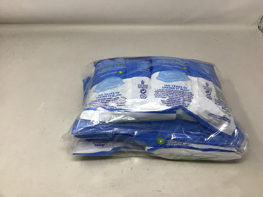 Six-pack Fox's Glacier Mints on shelf emphasizing UK heritage