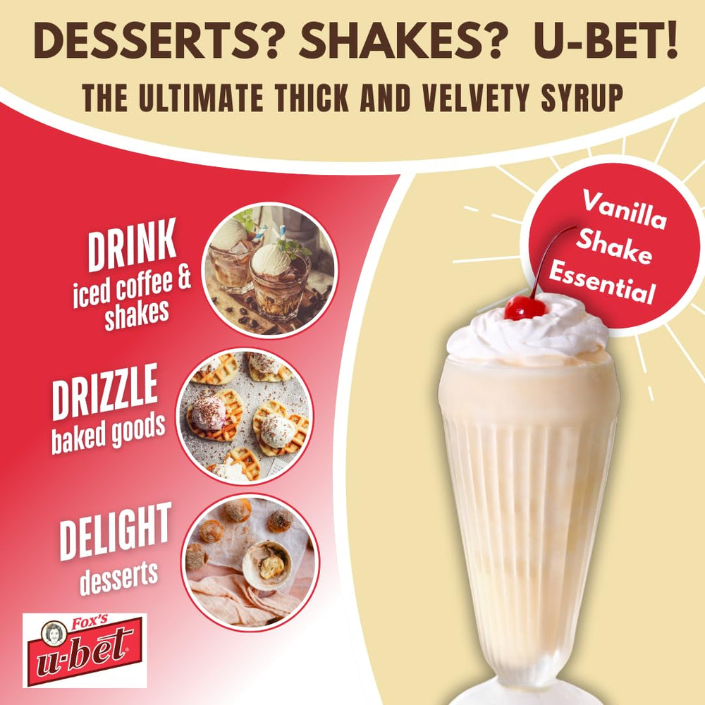 FOX'S U-BET Fat Free syrup offers a lighter topping option