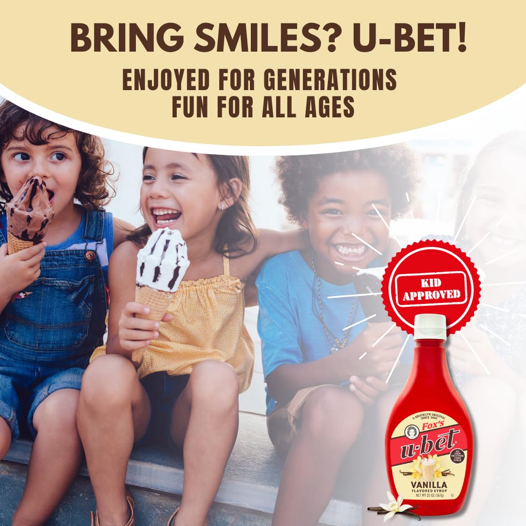 FOX'S U-BET Kosher Certified syrup bottle fits family-friendly recipes
