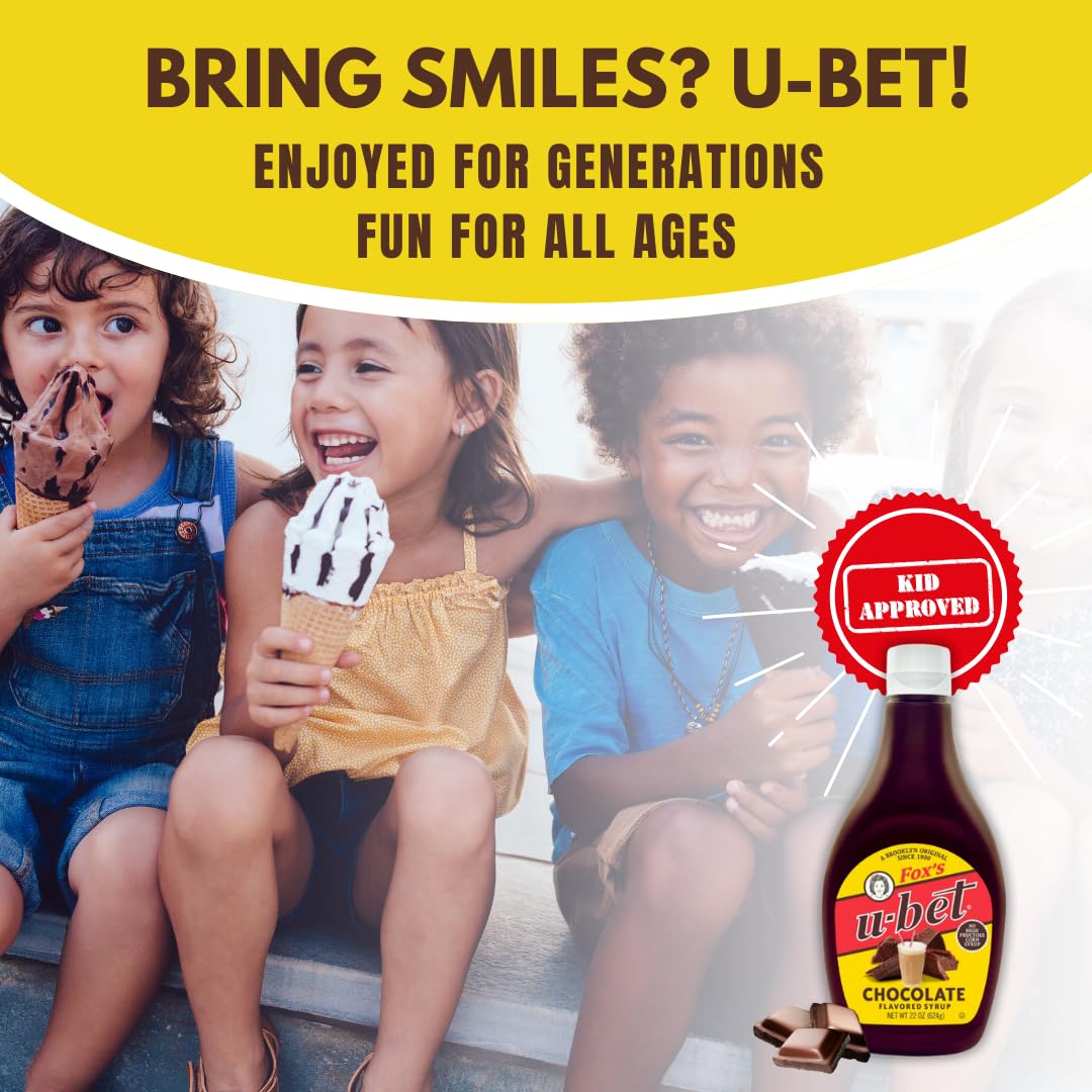 FOX'S U-BET kid-friendly dessert topping for smiles.