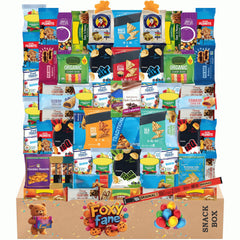 Foxy Fane 60ct healthy snack box cover showcases a versatile gift option.
