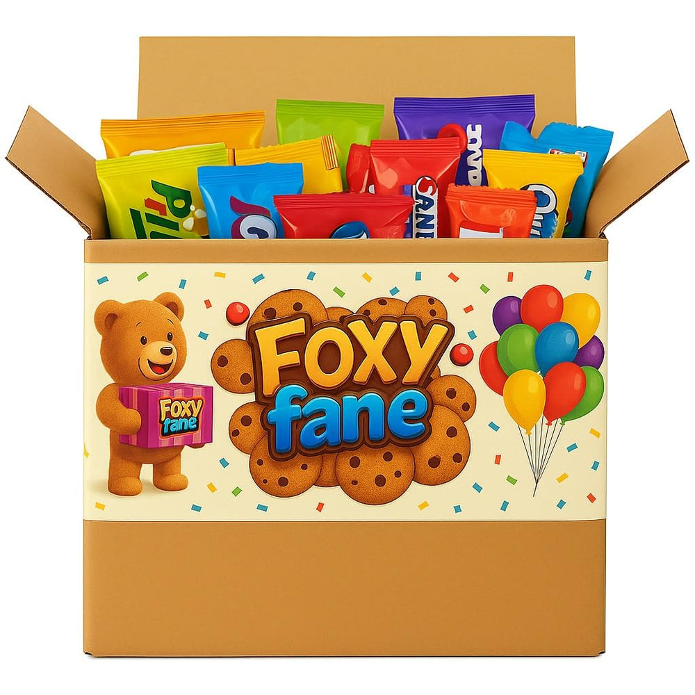 Foxy Fane unboxing-ready holiday gift box with playful, colorful packaging