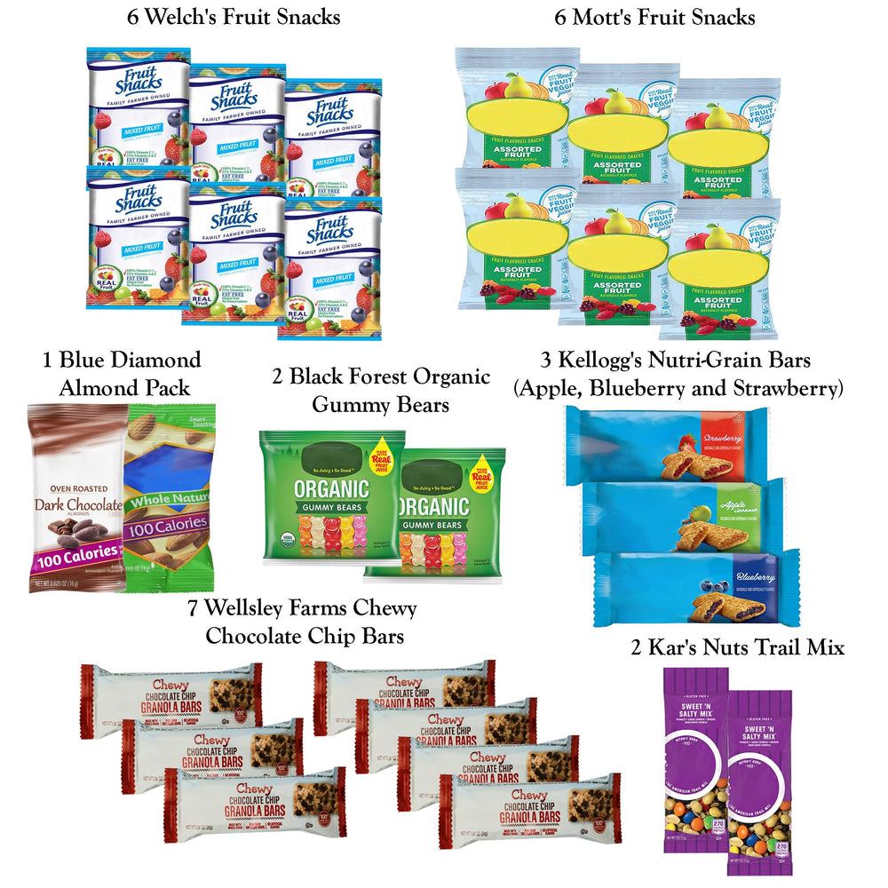 Foxy Fane variety snacks closeup captures color and variety for all tastes.