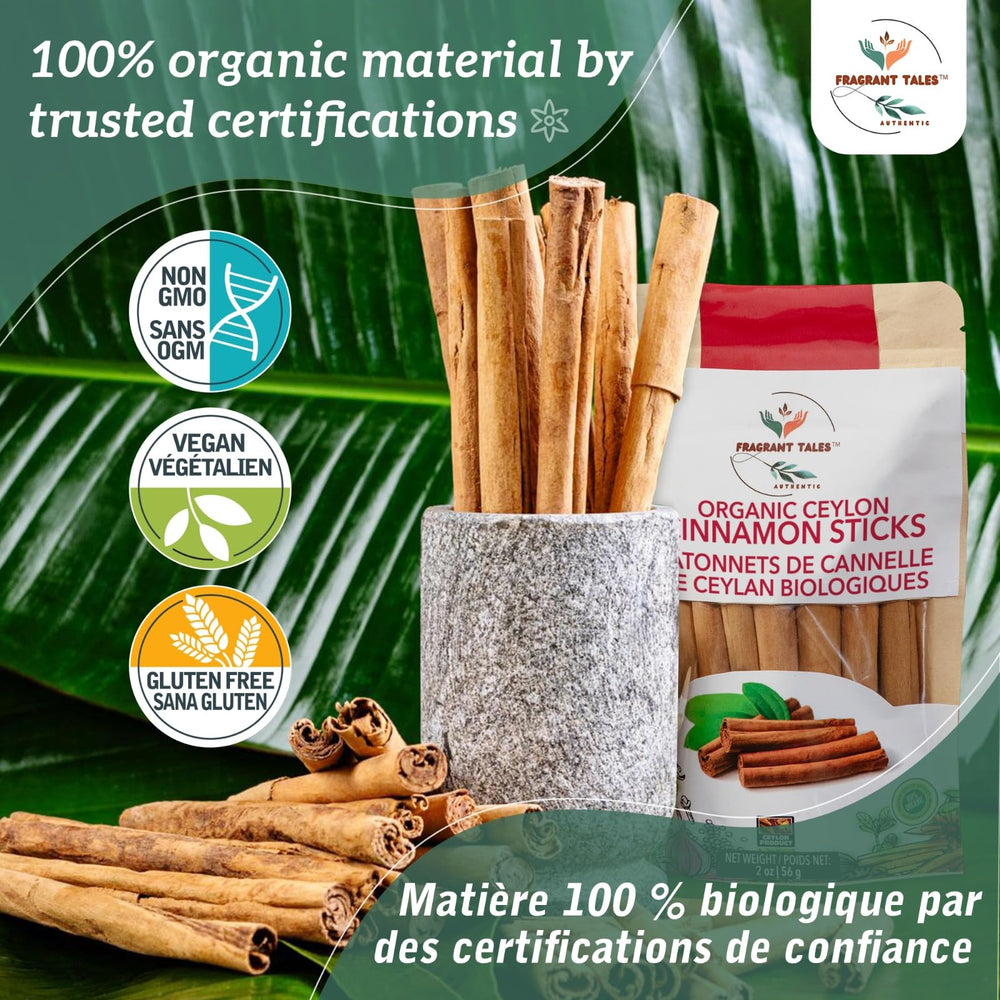 Fragrant Tales cinnamon sticks for curries, stews, and marinades in savory dishes.