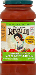 Francesco Rinaldi No Salt Added pasta sauce jar boosts quick, flavorful weeknight meals
