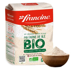 Francine Organic Wheat Flour T55 bio pack ideal for versatile home baking.