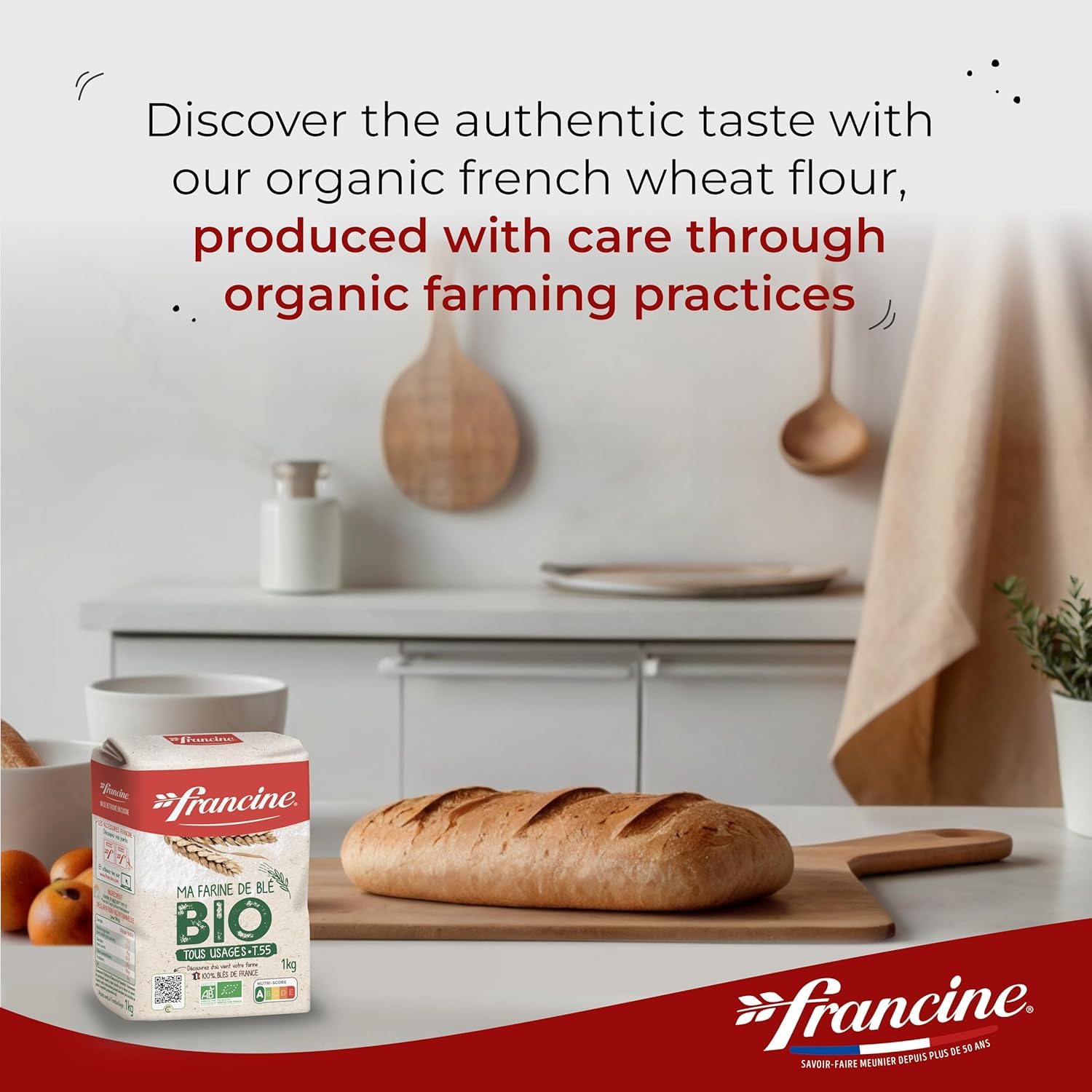 Trusted Francine brand for authentic European flour at home.