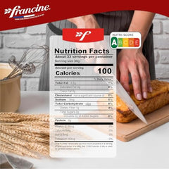 Francine T55 bio flour for bread dough with balanced gluten.
