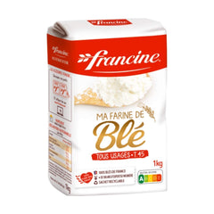 Francine T55 flour 2-pack bag, ideal for versatile breads, pastries, and desserts.