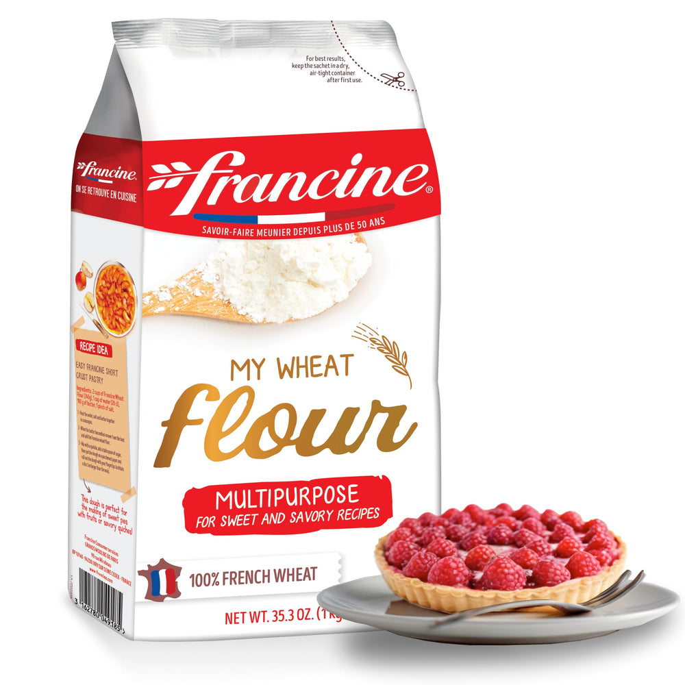 Francine T55 flour bag with baguette dough showing light rise
