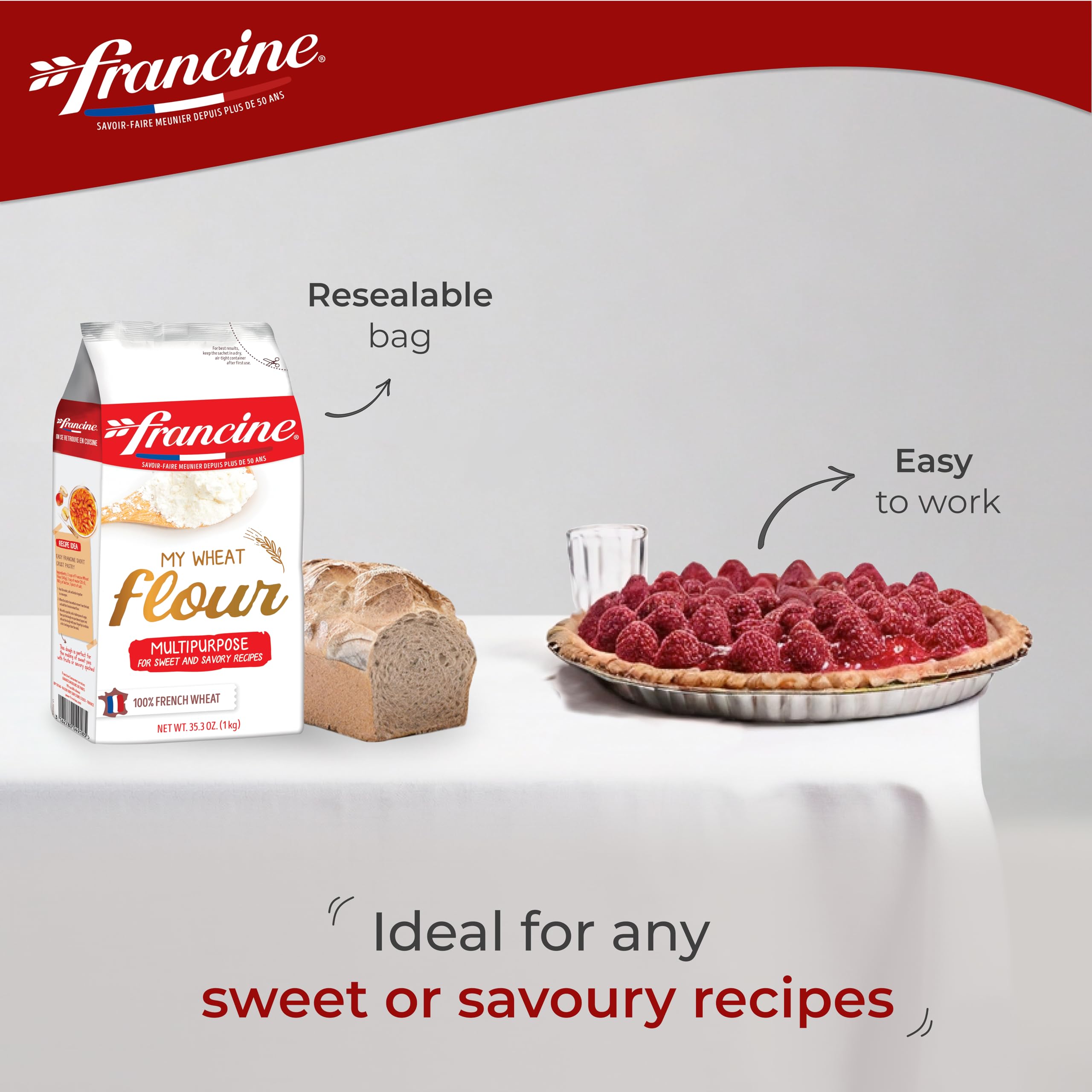 Pastry dough prepared with Francine T55 flour for tender crumb