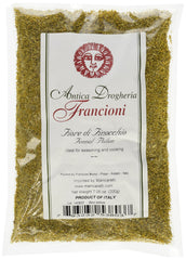 Francioni fennel pollen 200 g pouch, ideal seasoning for pasta, seafood, and vegetables.