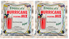 Franco's New Orleans Hurricane Mix bags ready to mix at home for easy party prep.
